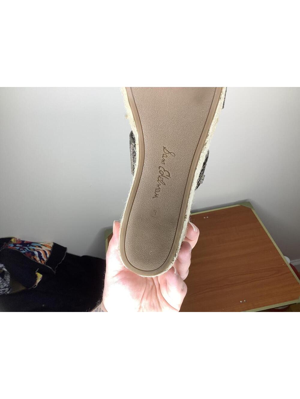 < Sam Edelman Rubie Metallic Espadrille Wedge Sandals > - Picture 6 of 6
